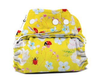 Sunshine and Ladybugs Cloth Diaper Cover or Pocket Diaper (One Size) Baby Shower Gift