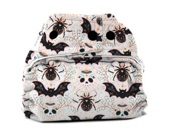 Halloween Bats Cloth Diaper Cover or Pocket Diaper (One Size) Baby Shower Gift