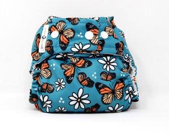 Butterflies Cloth Diaper Cover or Pocket Diaper (One Size)