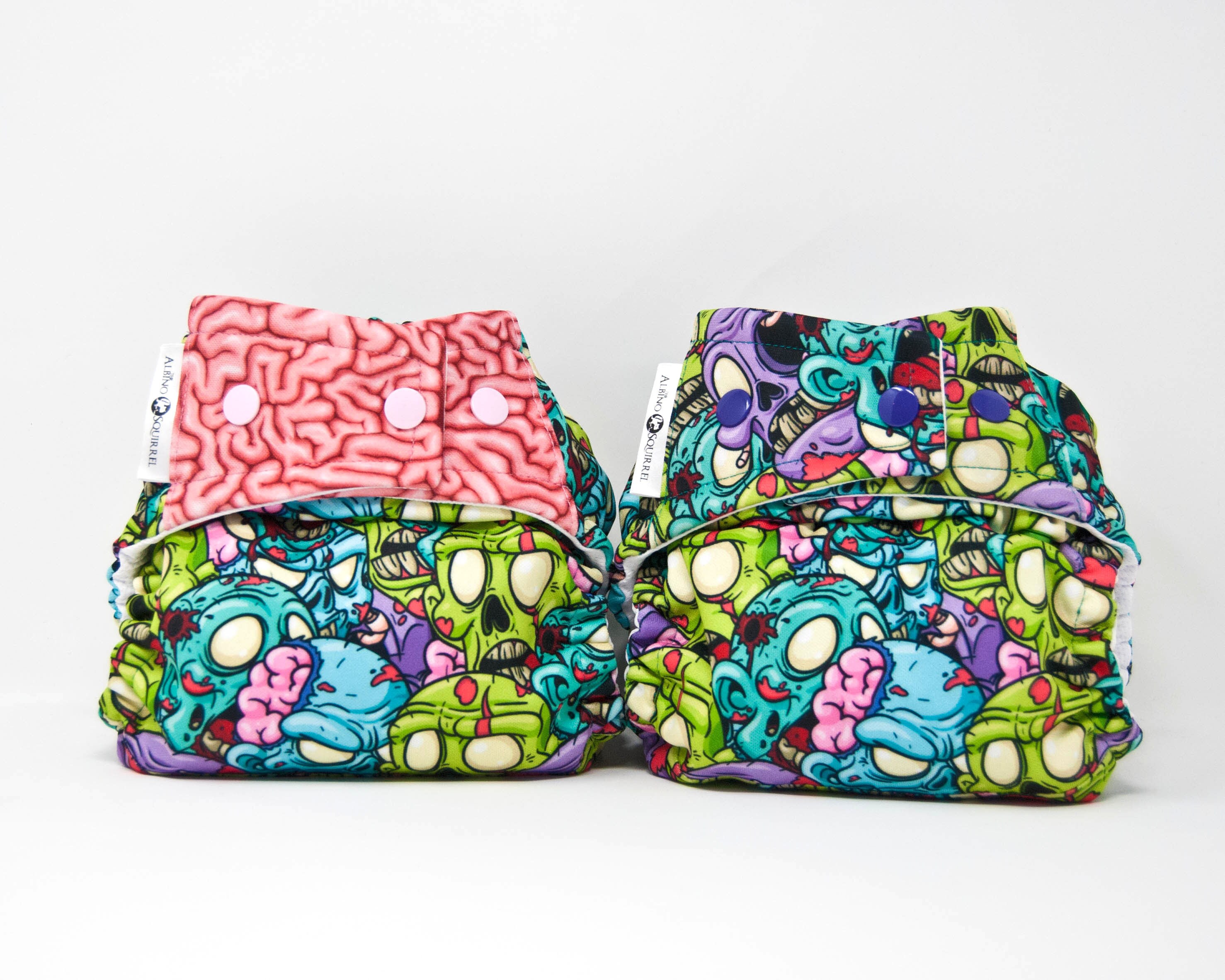Zombie Brains Cloth Diaper Cover or Pocket Diaper (One Size)