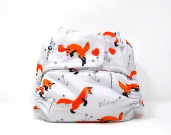 Foxes Cloth Diaper Cover or Pocket Diaper (One Size) Baby Shower Gift