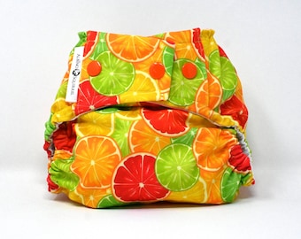 Citrus Cloth Diaper – Reusable Orange Lemon Tangerine Summer Baby Gift