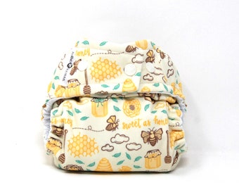 Sweet as Honey Cloth Diaper Cover or Pocket Diaper (One Size) Baby Shower Gift