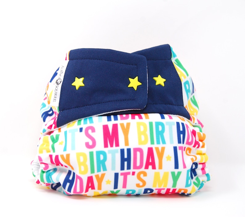 It/'s My Birthday Cloth Diaper Cover or Pocket Diaper One Size