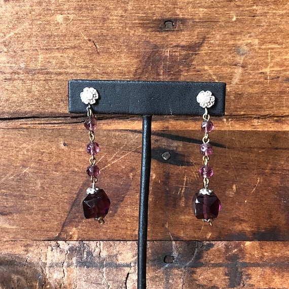 Reduced!  Vintage Amethyst Earrings - image 1