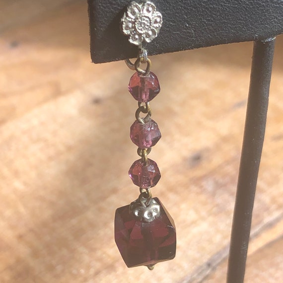 Reduced!  Vintage Amethyst Earrings - image 7