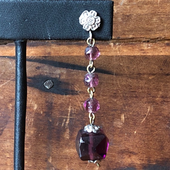 Reduced!  Vintage Amethyst Earrings - image 5