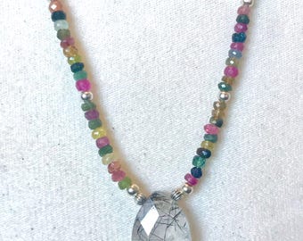 Sparkling Multicolored Tourmaline Necklace/Choker