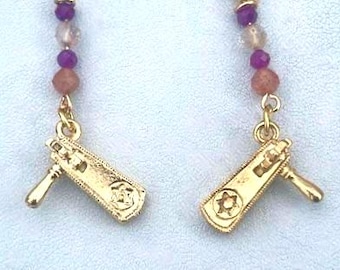 Fun Purim Groger Gemstone Earrings