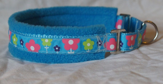 Fleece lined martingale dog collar Clearance