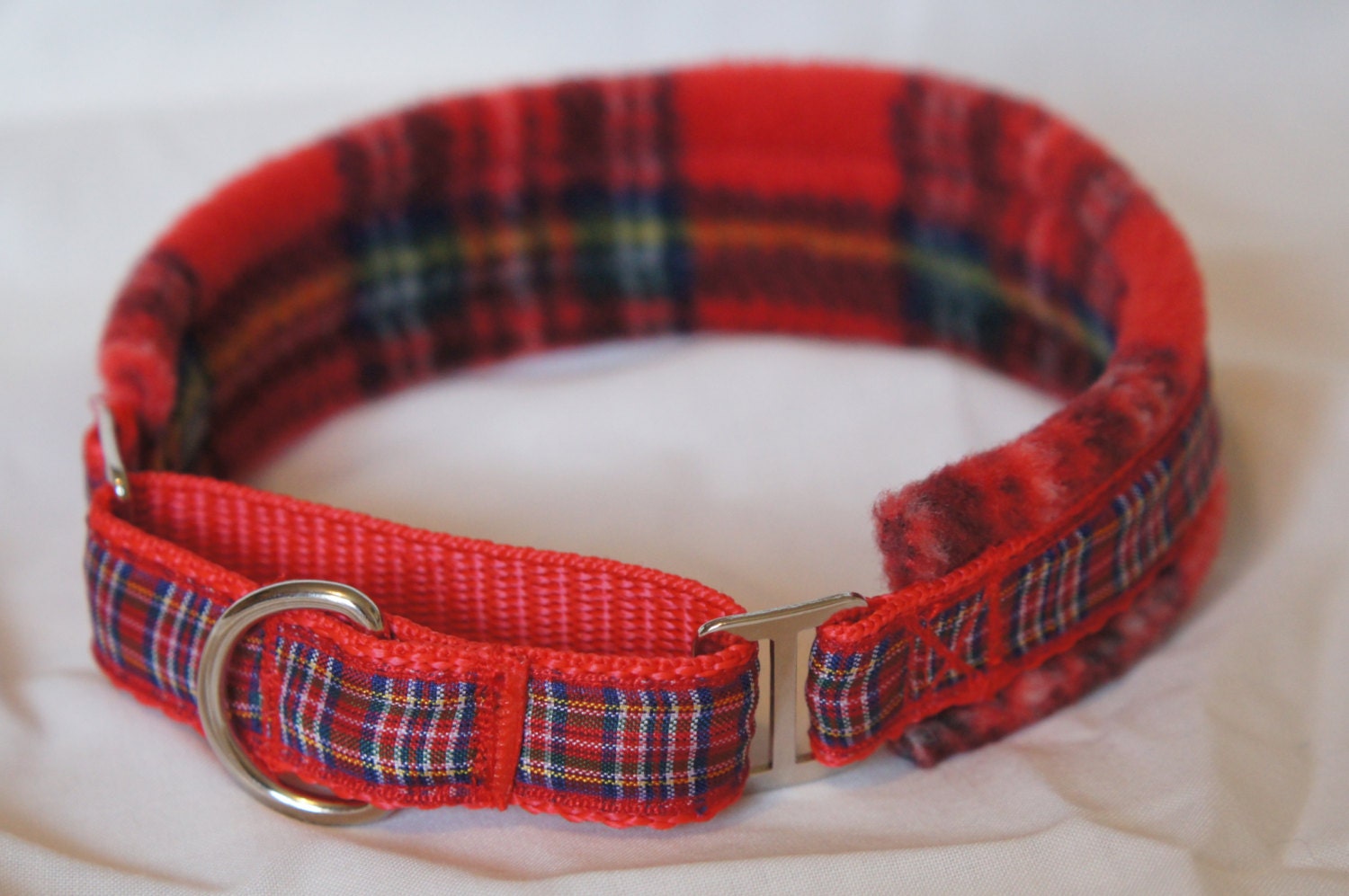 Fleece Lined Martingale Dog Collar Stewart Tartan 35mm Etsy UK