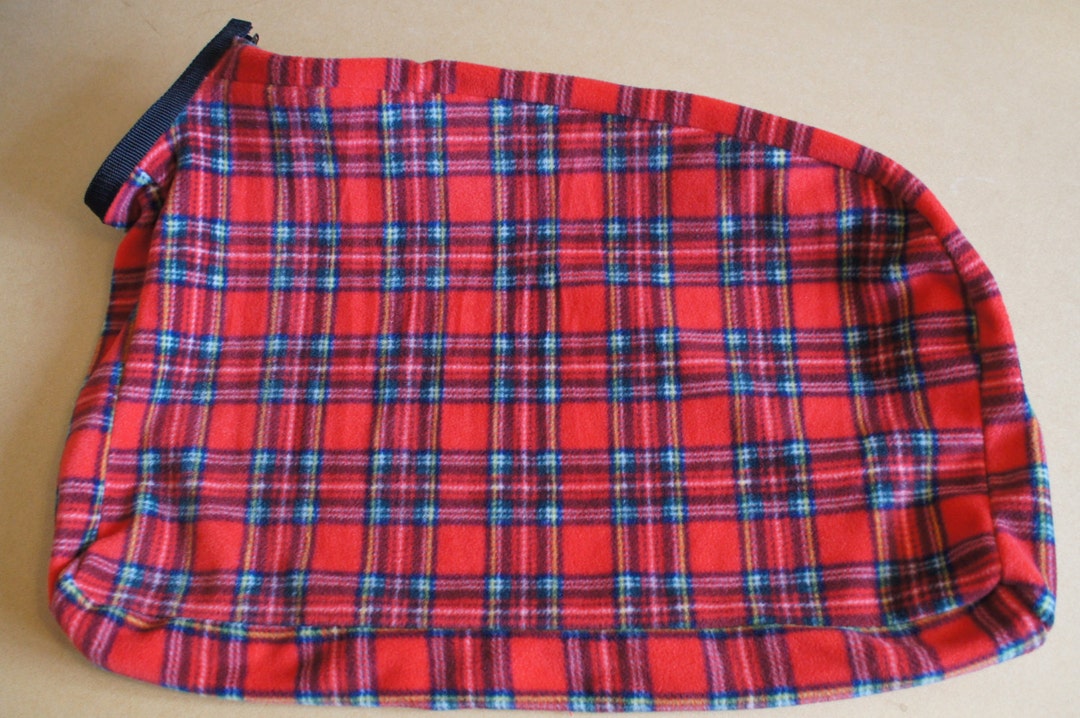Fleece Dog Dry Bag, Royal Stewart Tartan, Great for Drying Wet, Muddy