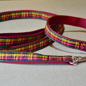 Matching collar & lead set - Buchanan Tartan