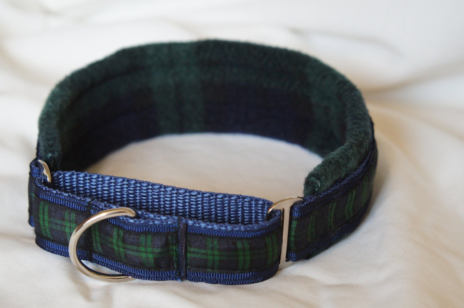 Fleece Lined Martingale Dog Collar Blackwatch Tartan Etsy UK