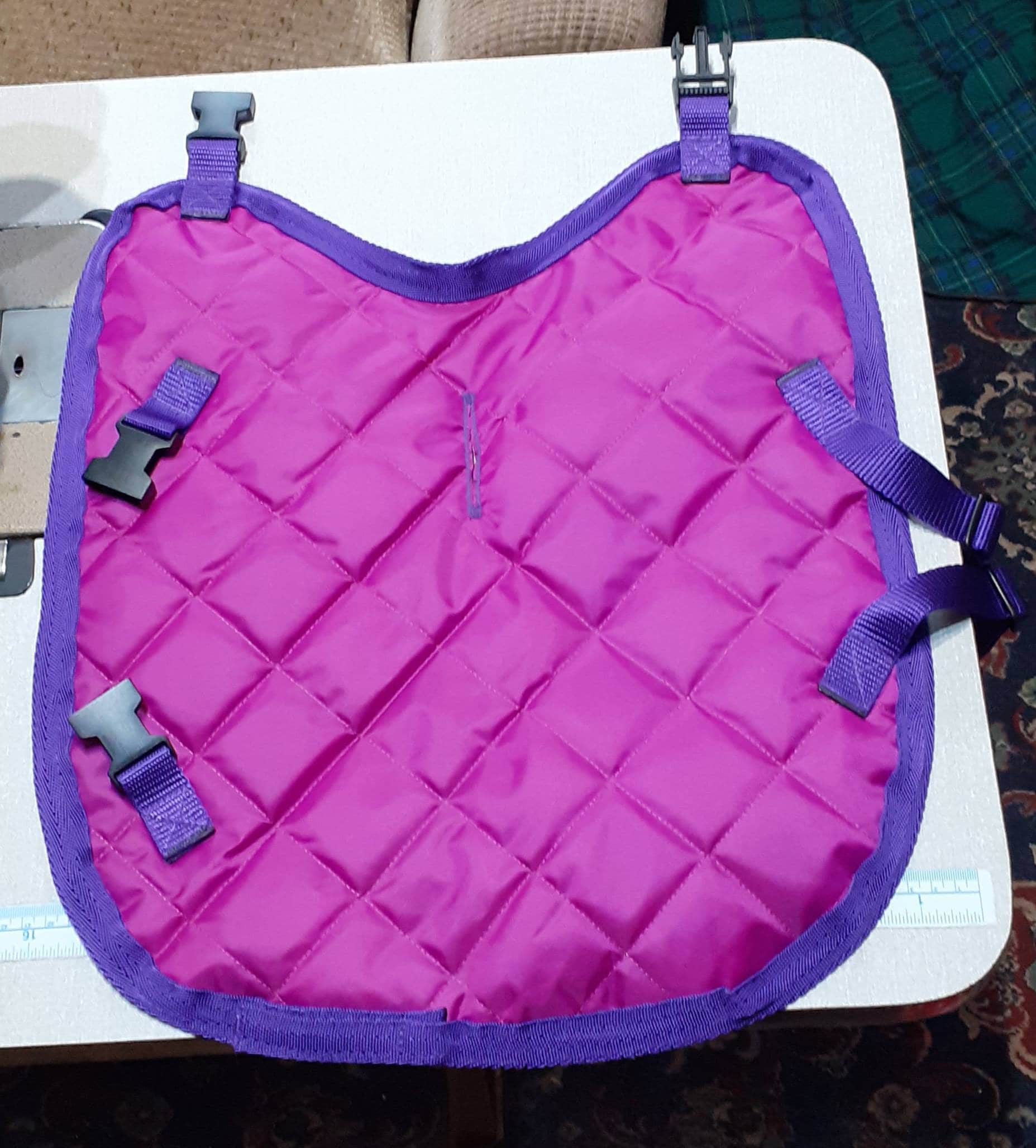 Waterproof Quilted Dog Coat Fleece Lined Cerise & Purple Etsy UK