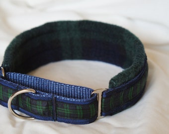 Fleece Gefüttertes Martingale Hundehalsband - Blackwatch Tartan