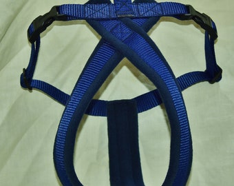 Luxuriously Fleece Lined Dog Harness with Matching Lead Options in Navy, Black, Red, Pink, Green, Burgundy - Lightweight & Adjustable -