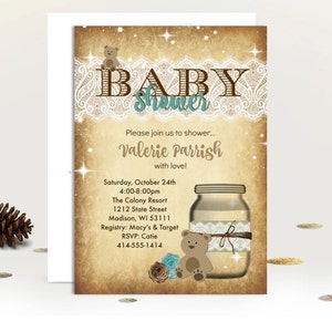 teddy bear jars baby shower