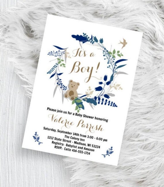 its a boy baby shower invitations