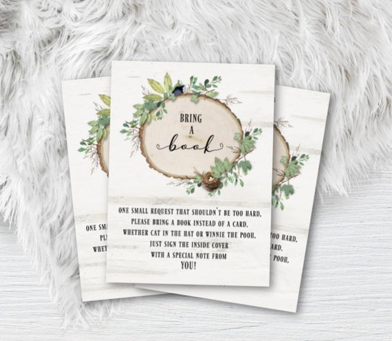 baby-shower-book-request-insert-cards-printed-or-printable-rustic