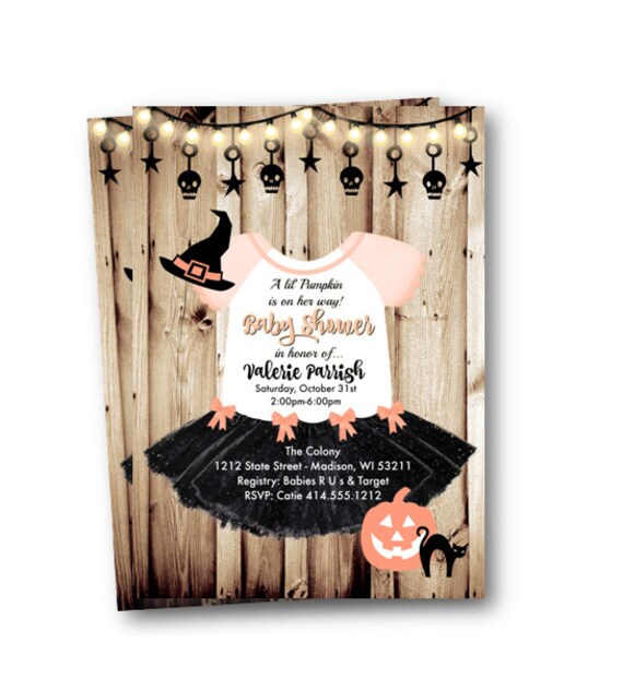 halloween baby shower invitations