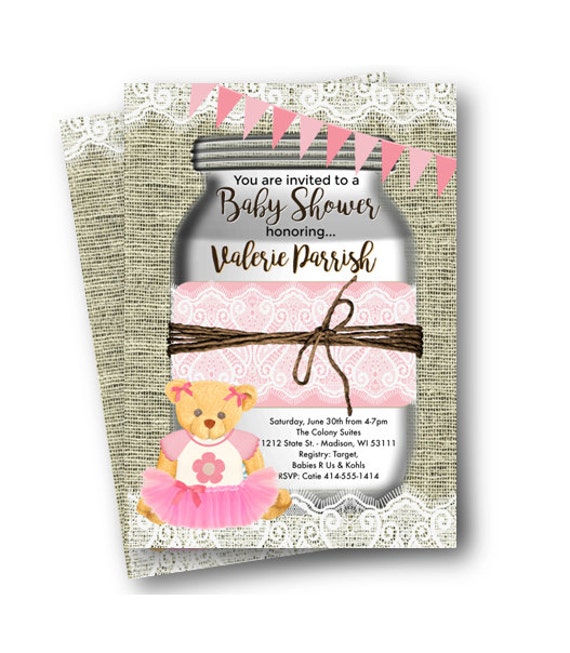 teddy bear jars baby shower