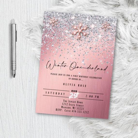 Snowflake Party Favor Box Printable, Pink & Silver - Press Print Party!