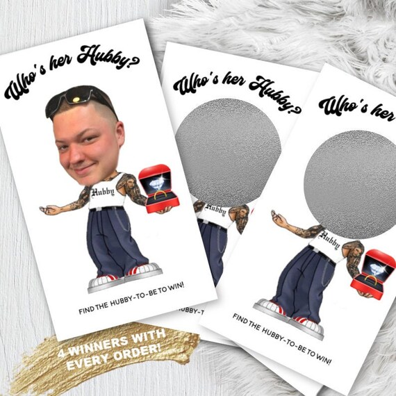 Bridal Shower Scratch off Lottery Ticket Game Find the Husband Fiance