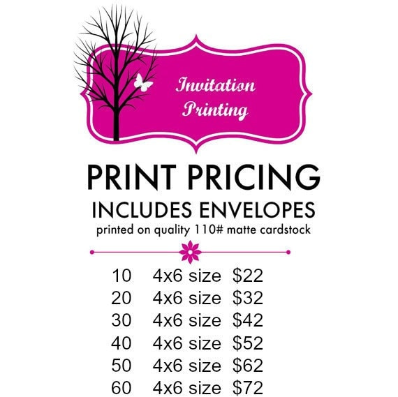 Pink Pop Roxx - Print Packages for 4x6 Invites, Thank You Cards, RSVP's, or other inserts Il_570xn
