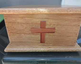 Handmade Wooden Urn Mahogany
