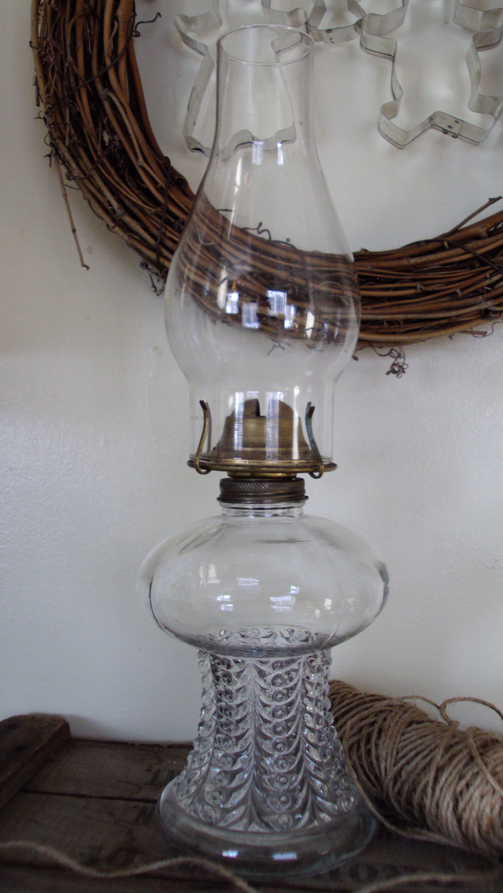 Vintage Farmhouse Oil Lamp Lamplight Farms .. Embossed Draped Etsy