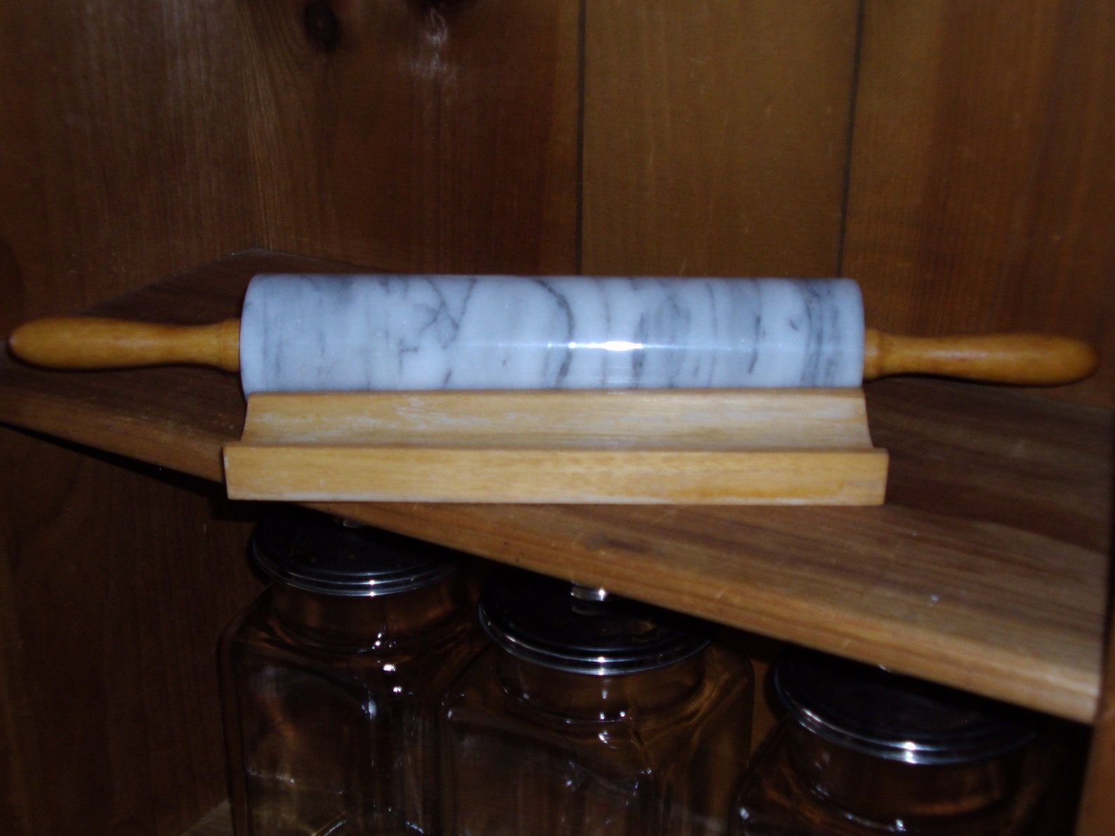 On Sale Vintage Marble Rolling Pin With Wood Holder C S Etsy