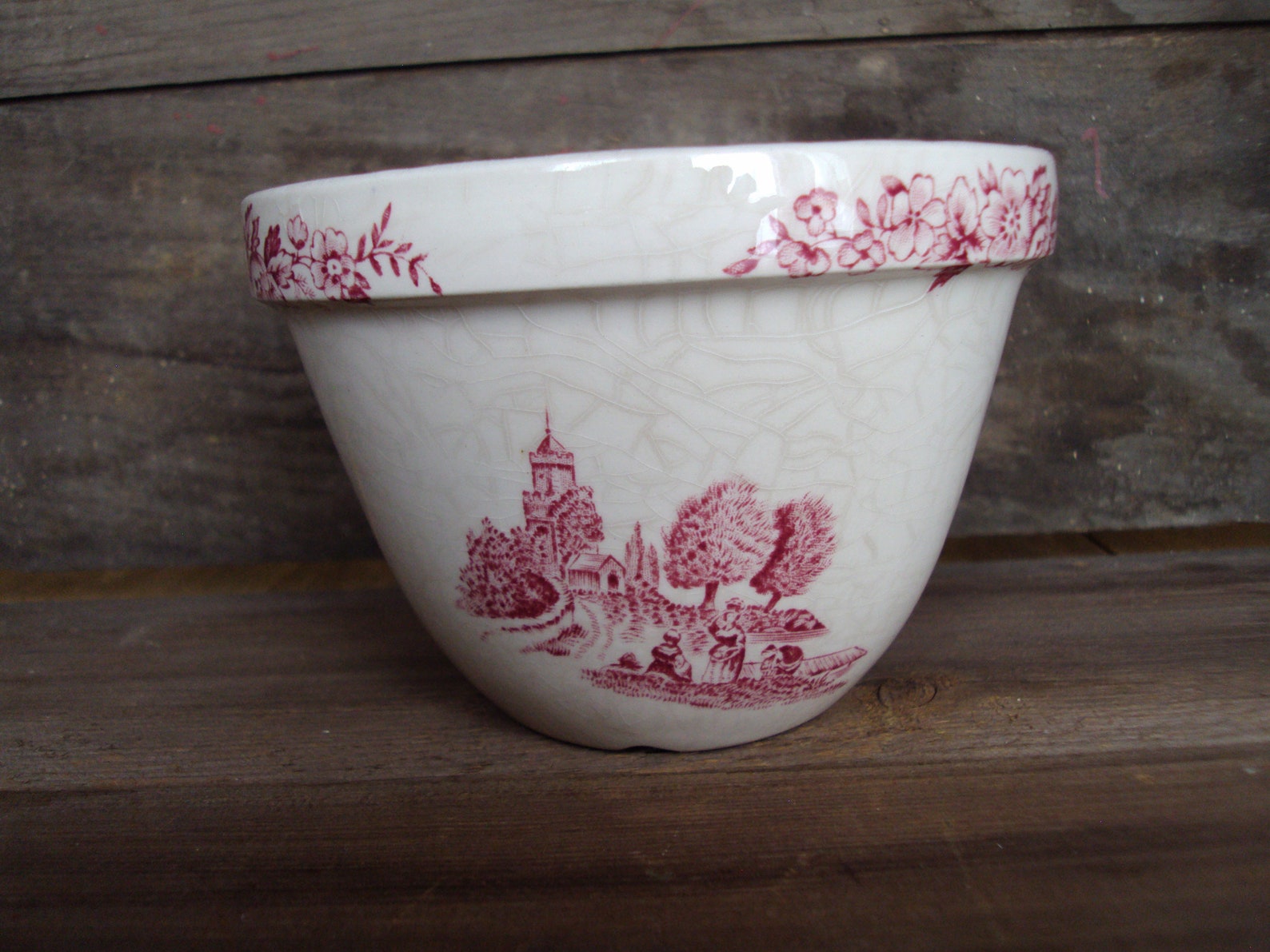 Vintage Swinnertons The Ferry Pink Transferware Staffordshire Etsy
