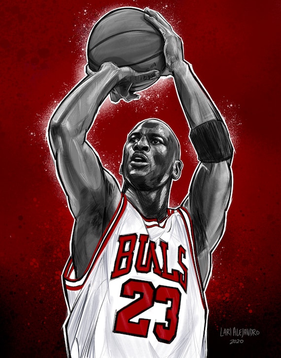 Baseball Jersey Michael Jordan, Chicago Bulls Original Art from