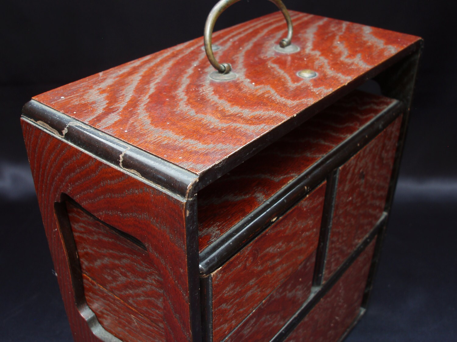 OBENTO Wooden Picnic Lunch Box Set W Nice Color & Grain Etsy