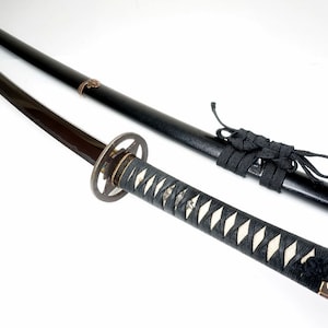 NTHK Attested: Antique Japanese Samurai Katana Long Sword Nihonto &quot;Kanetoshi 兼俊&quot; w Gorgeous HAN-TACHI Koshirae