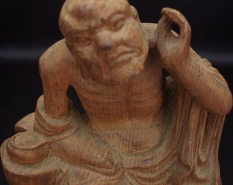 アラカン仏教僧侶木彫像日本の骨董品ヴィンテージ - Etsy 日本