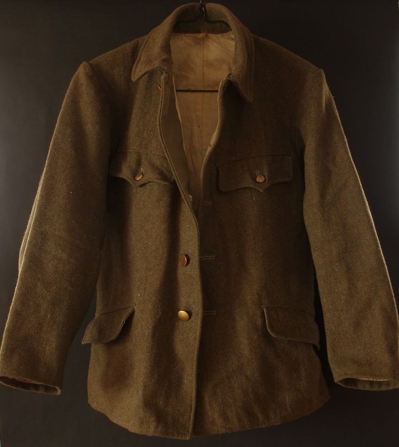 WWII Imperial Japan Military Wool Jacket & Hood image 1