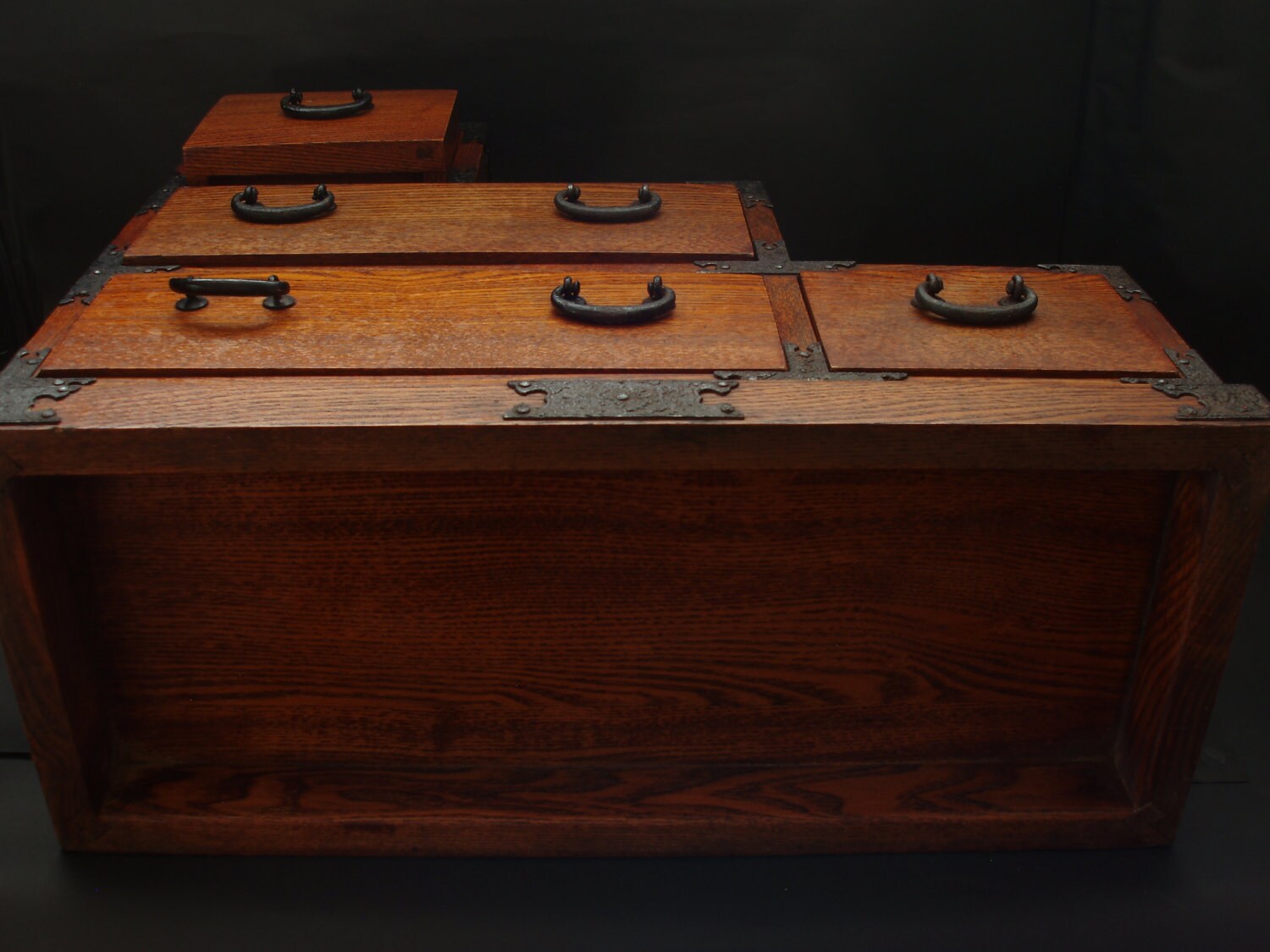 Step TANSU Chest 4 Drawers w/ Nice Metalwork & Zelkova Etsy