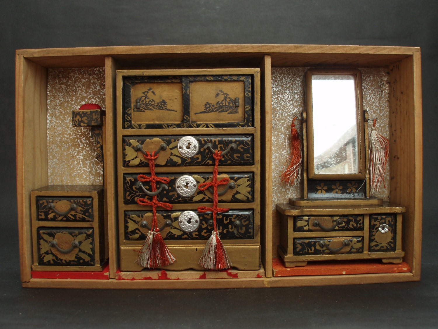 Japanese Wooden Chest of Drawers, 1930s for sale at Pamono