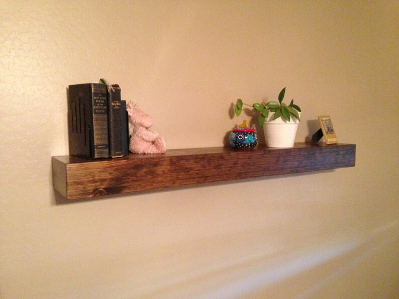 60'' Floating Shelf Reclaimed Wood Shelf Wall Shelf Etsy