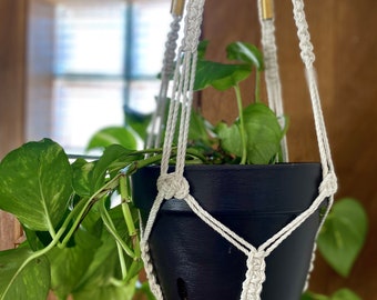 28” Off-White Macrame Plant Hanger
