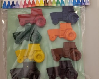 Tractor Crayons - 8 piece set - Birthday party favors - Gift