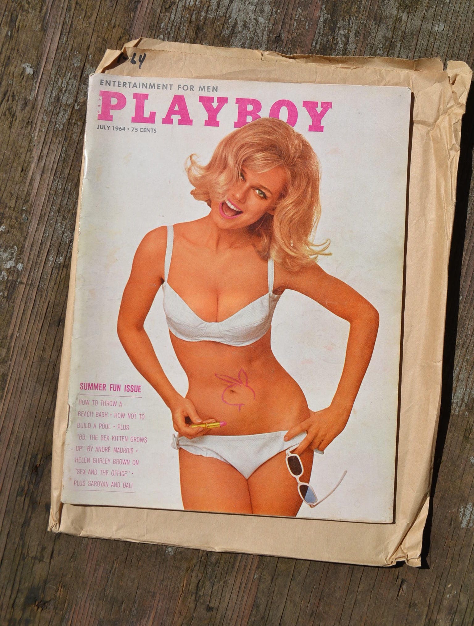 Vintage playboy magazine MATURE playboy july 64 '60