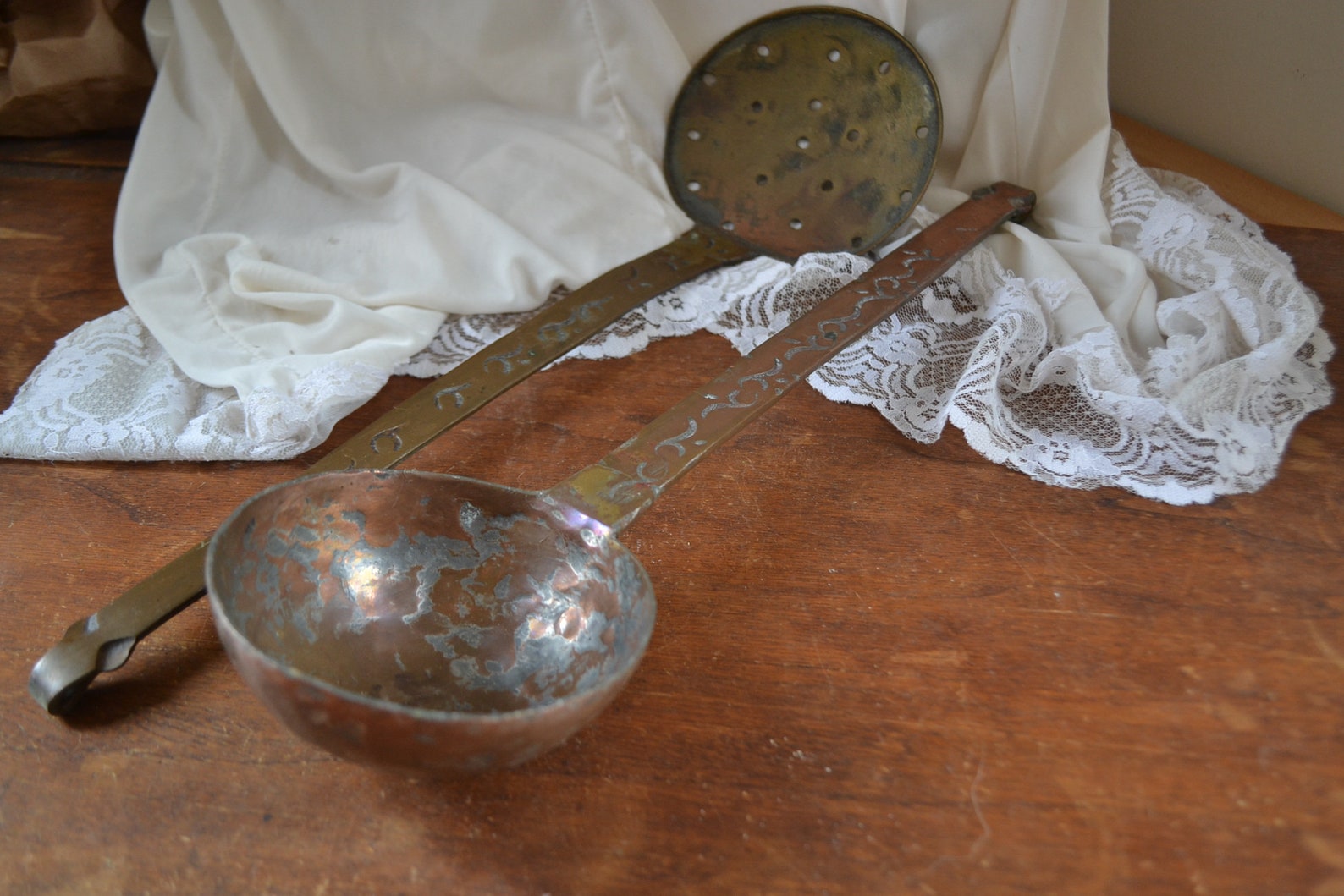 Old Copper Ladle Old Copper Ladle Old Italian Copper Copper Etsy