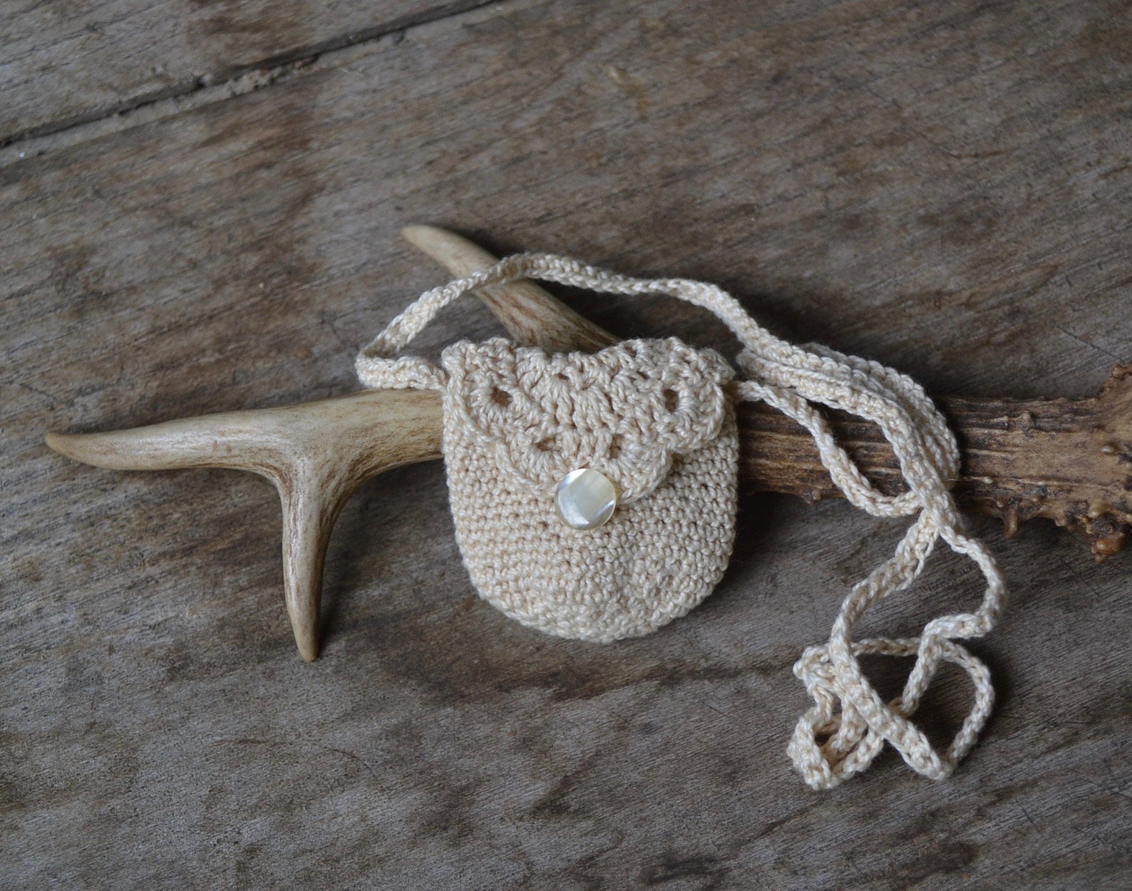 Crystal Pouch Necklace Pouch Necklace Crochet Pouch Etsy