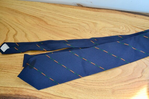 Gucci silk necktie, blue silk necktie, navy blue … - image 2