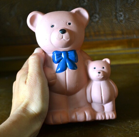 vintage teddy bear piggy bank