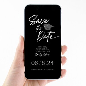Graduation Save the Date Template | Digital Save the Date | Save the Date Text Message | Graduation Invitation | Editable Grad Invite
