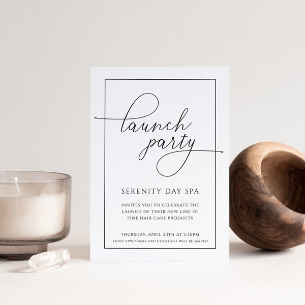 Launch Party Invitation Template | Mixer Invite | Small Business Marketing | Grand Opening | Editable Digital Download | Print or Post